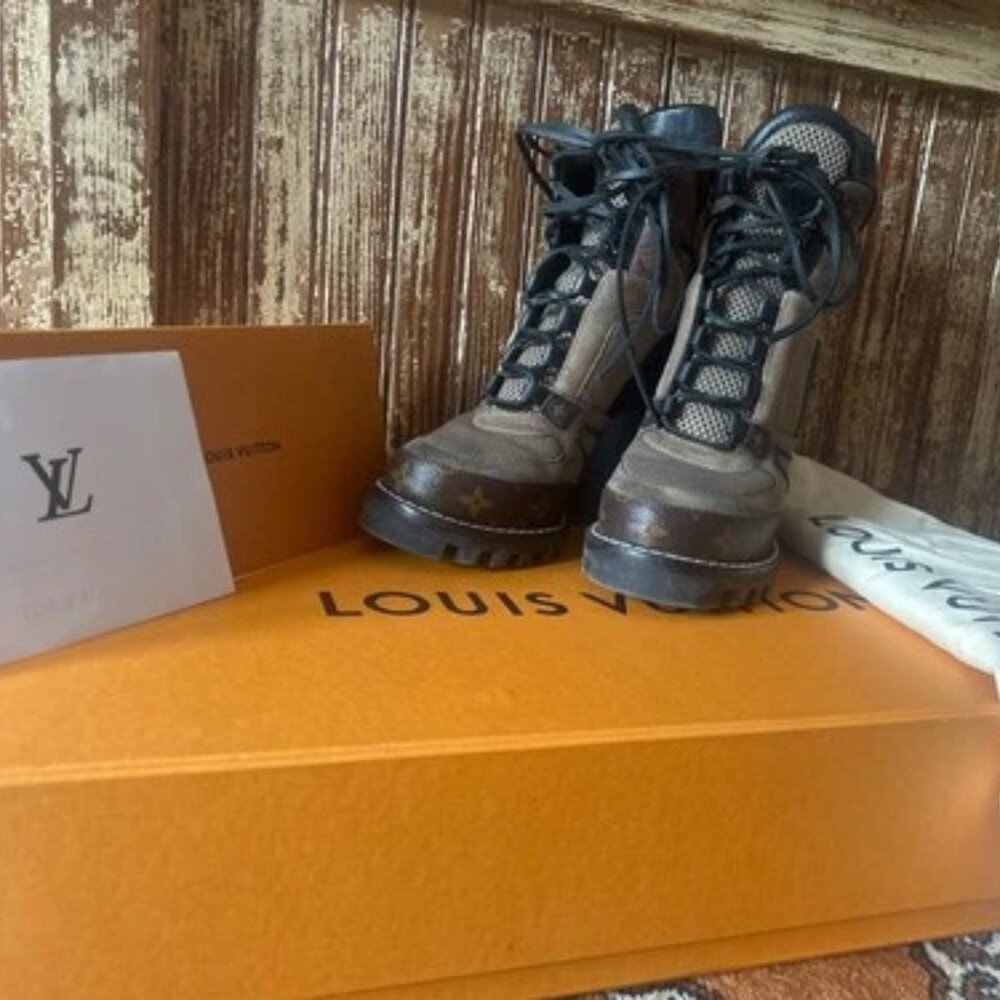 Louis Vuitton Star Trail Monogram Ankle Boots Women Size EU 38.5 (US 8.5)